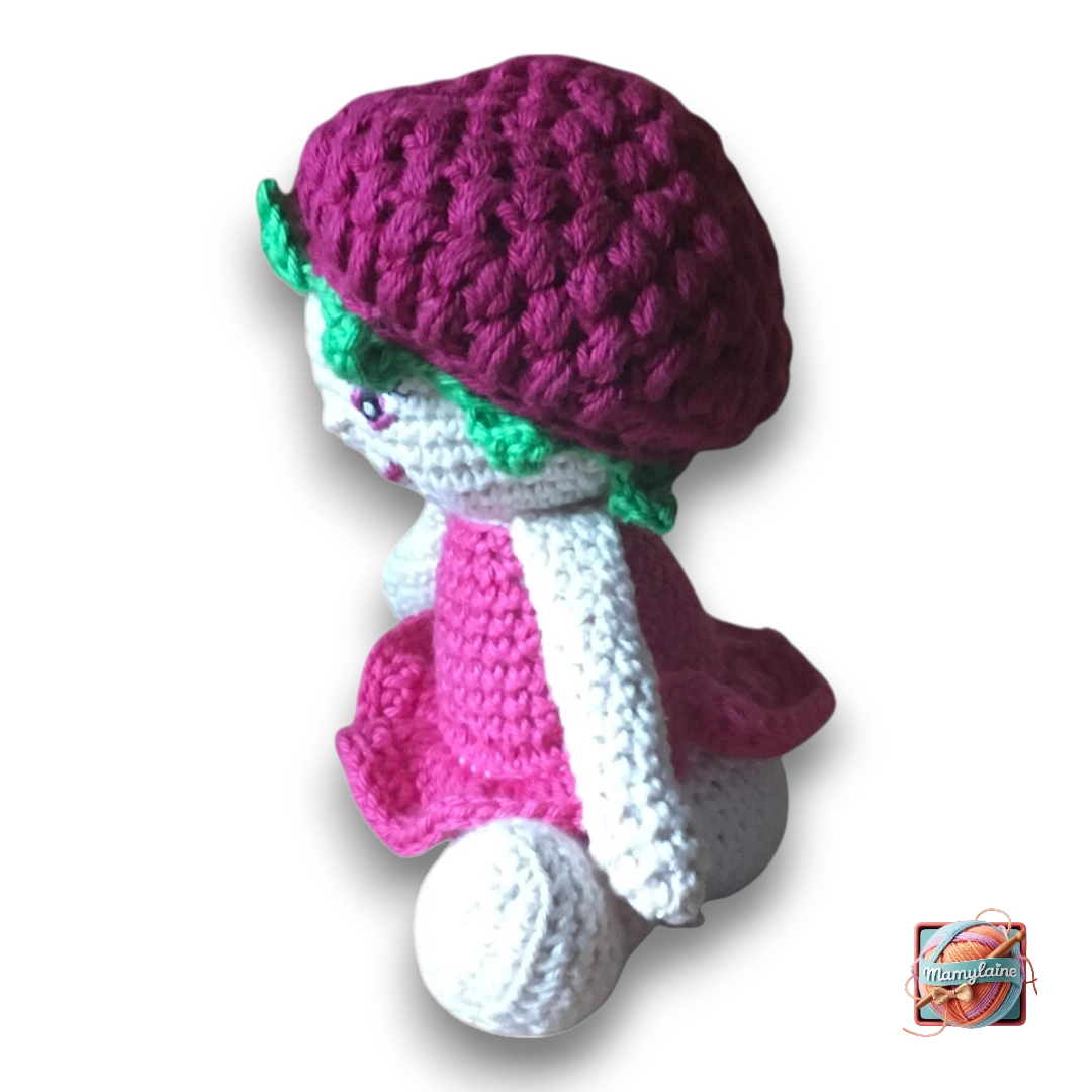 Frambelline, la Poupée Framboise - Fait Main-12