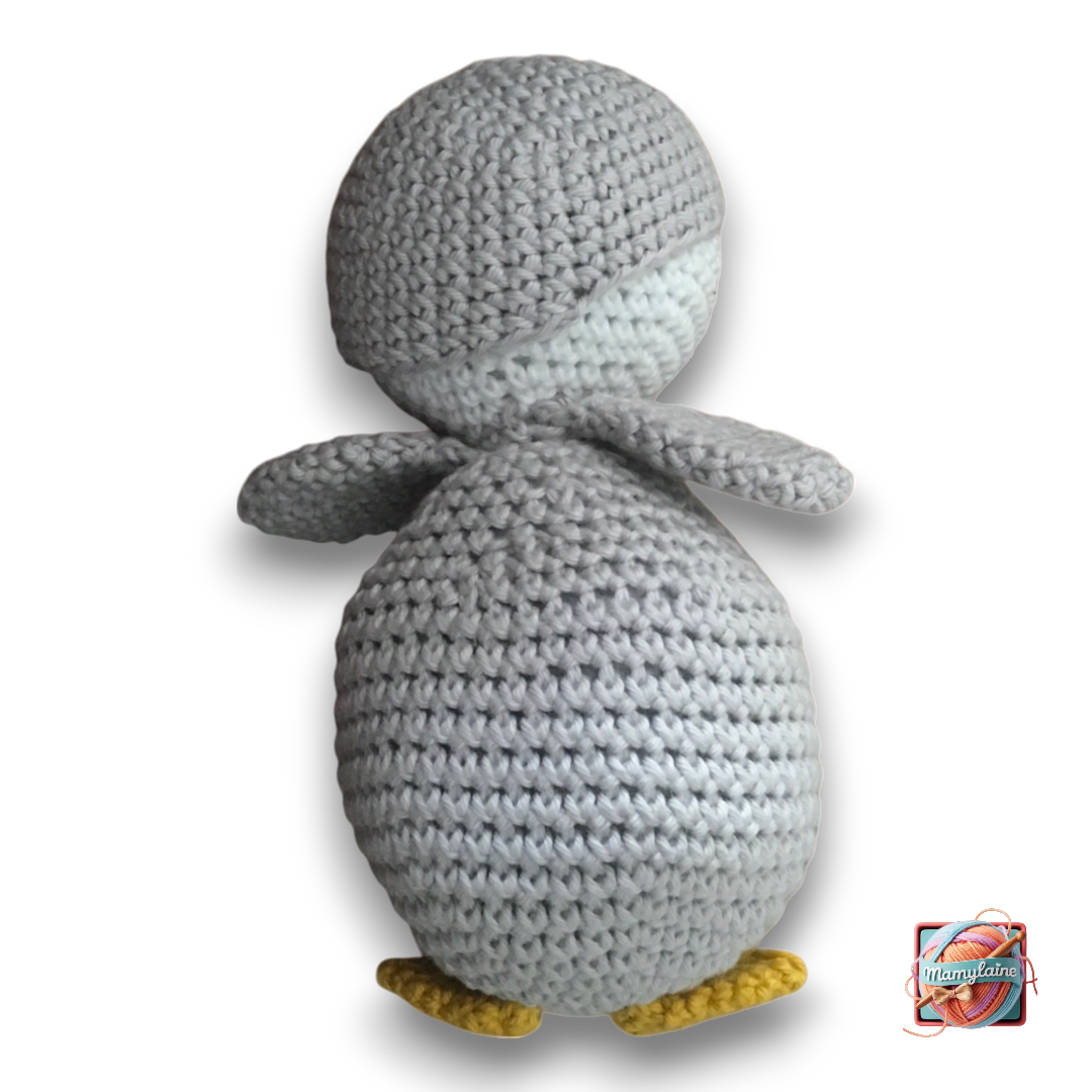 Câlinou le Bébé Pingouin : Peluche Artisanale Faite Main | MamyLaine 4 Câlinou le Bébé Pingouin-1