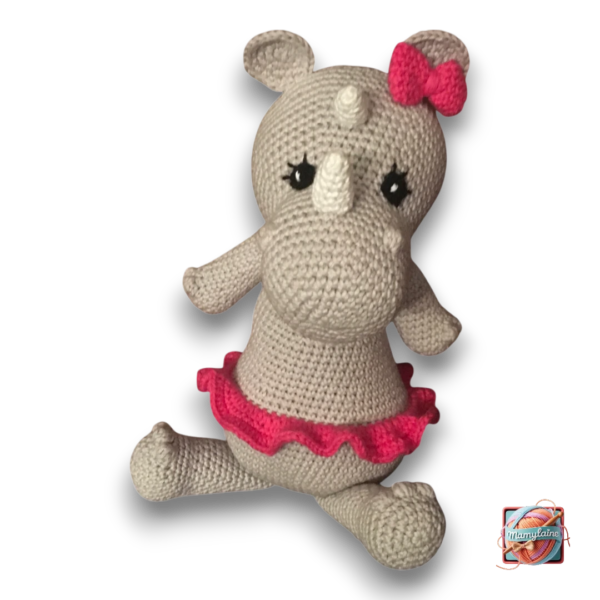Hollie le Rhinocéros - Doudou Fait Main-1