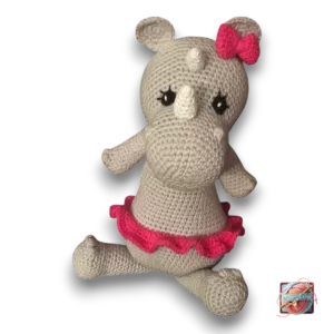 Hollie le Rhinocéros - Doudou Fait Main-1