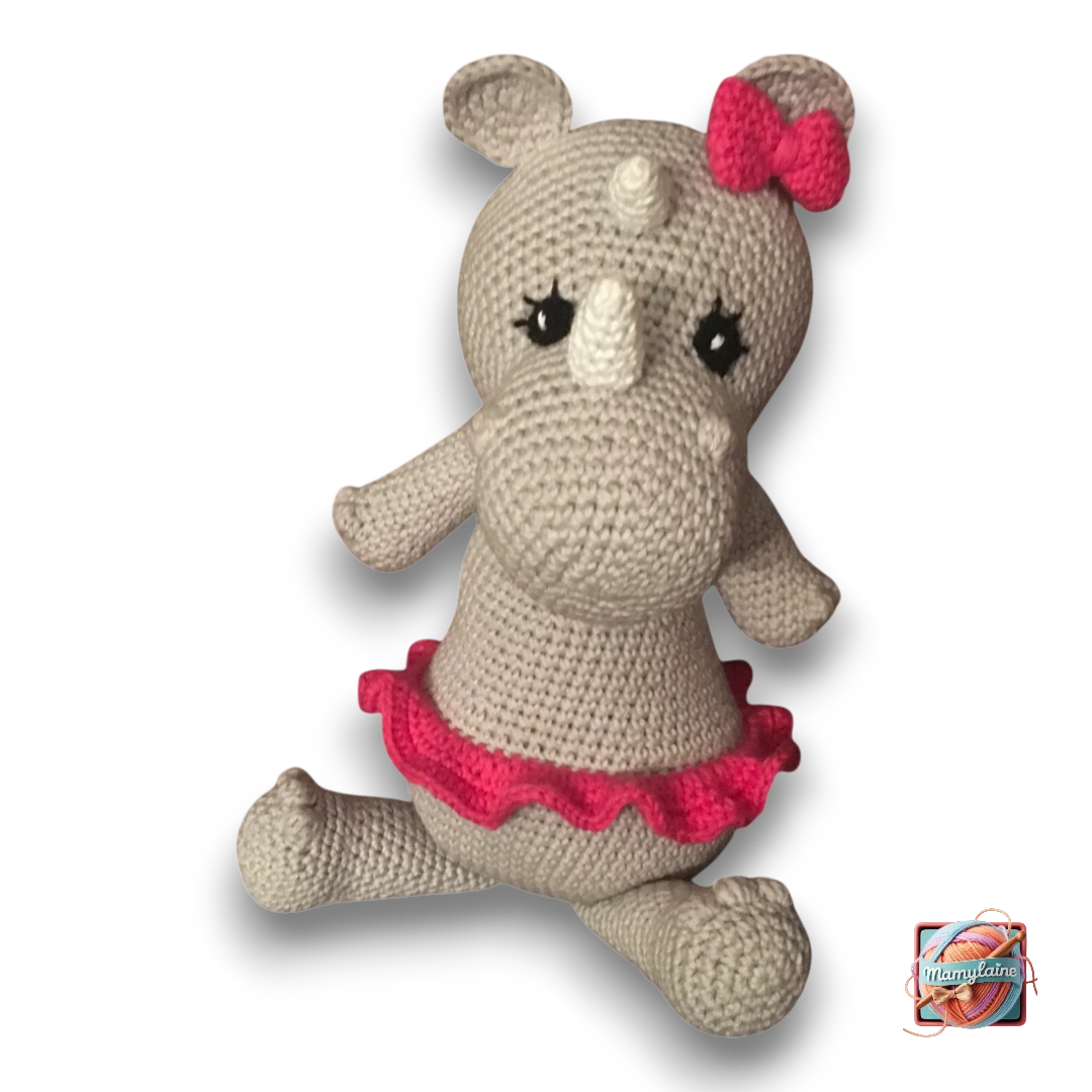 Hollie le Rhinocéros - Doudou Fait Main-1