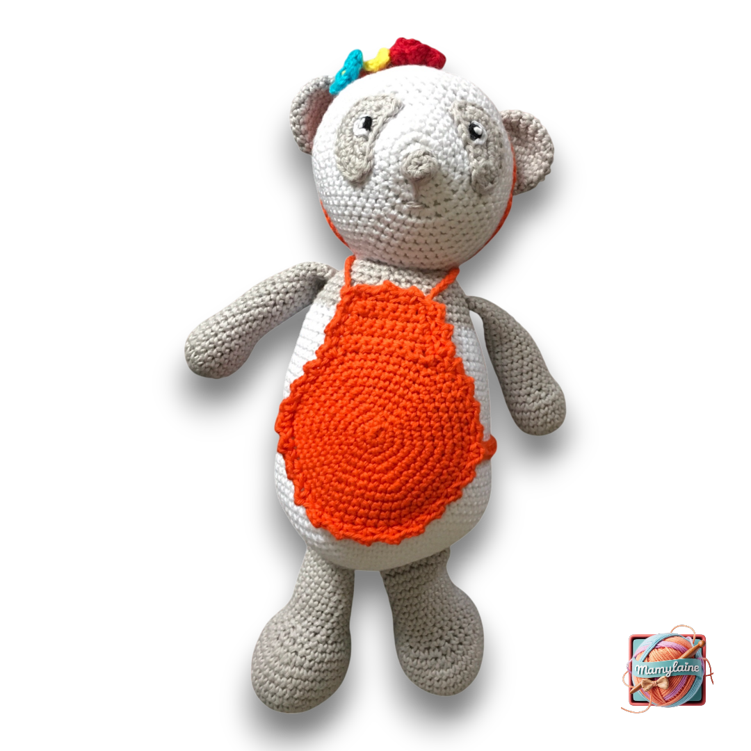 Maman Panda Pâtissière - Peluche Artisanale Tendresse-3