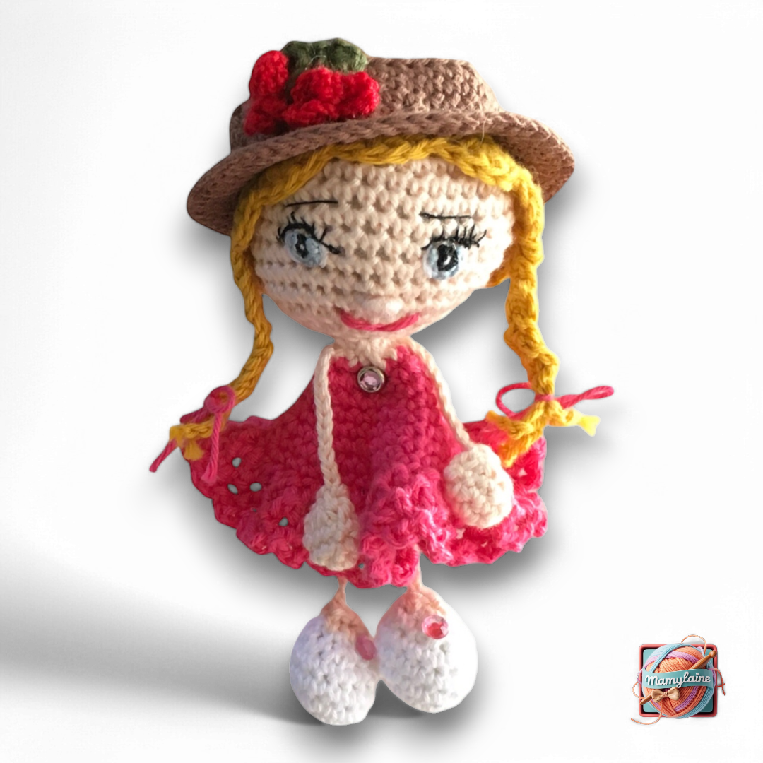 Poupée Rose Artisanale - Décoration Originale en Bretagne