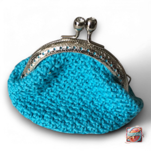 Porte-Monnaie Bleu Scintillant - Fait Main(1)